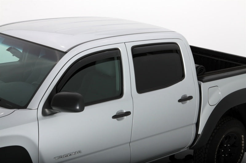 AVS 05-15 Toyota Tacoma Double Cab Ventvisor In-Channel Front & Rear Window Deflectors 4pc - Smoke 194056