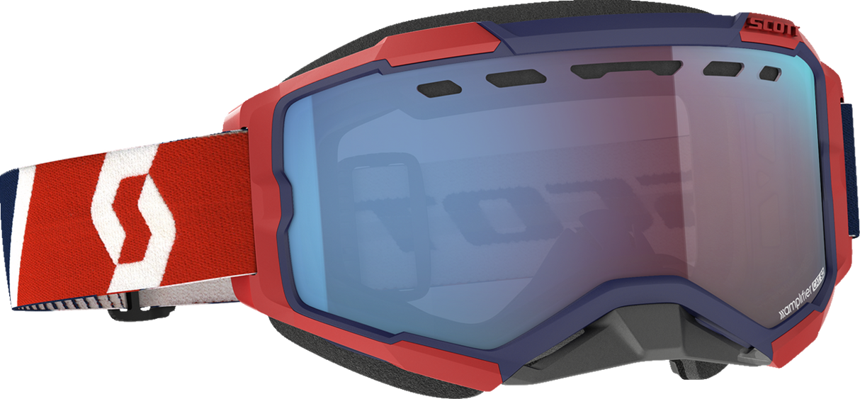 SCOTT Fury Snow Goggles - Red/Blue - Enhancer Blue Chrome 278605-1228347