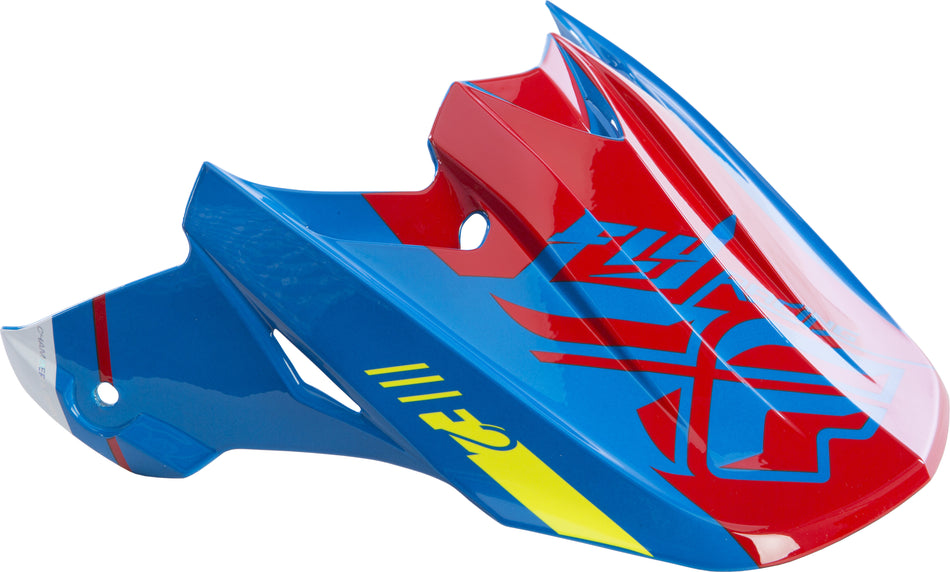 FLY RACING F2 Carbon Canard Helmet Visor Blue/White/Red 73-4614