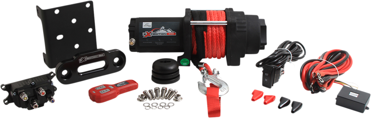 ALL BALLS Winch - 4500 LB - Synthetic Rope - 4 Bolt 431-01026