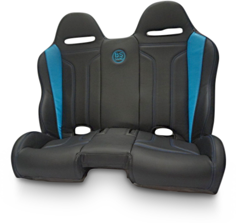 BS SAND Performance Bench Seat - Double T - Black/Titanium Blue PEBETBDTR