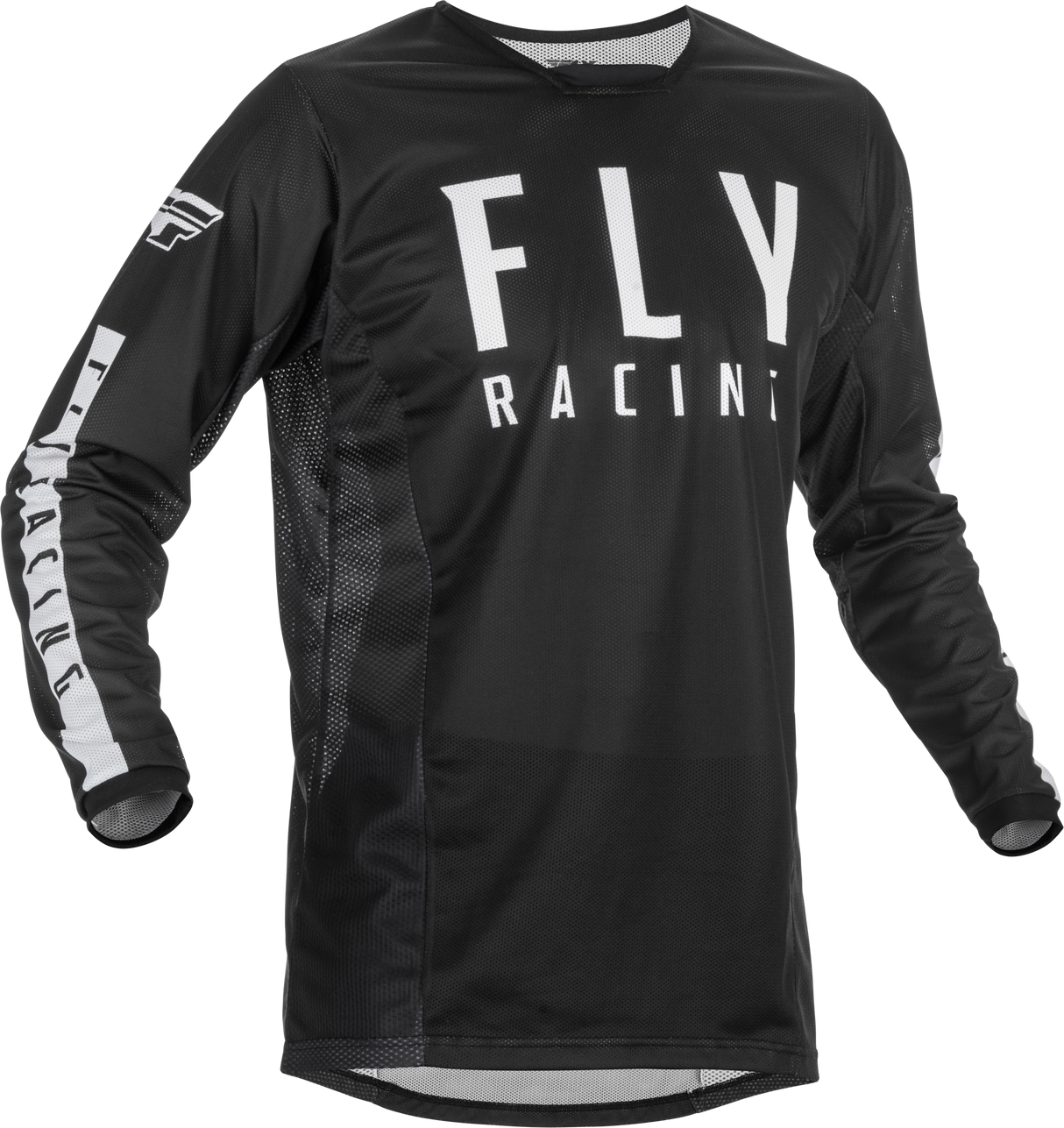 FLY RACING Jugend Kinetic Mesh Trikot Schwarz/Weiß Yl 375-310YL