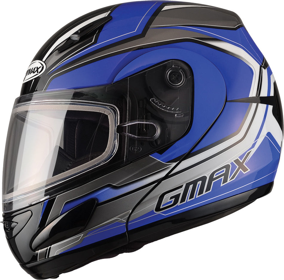 GMAX Gm-44s Modular Helmet Glacier Blue/Silver/Black L G6444216 TC-2