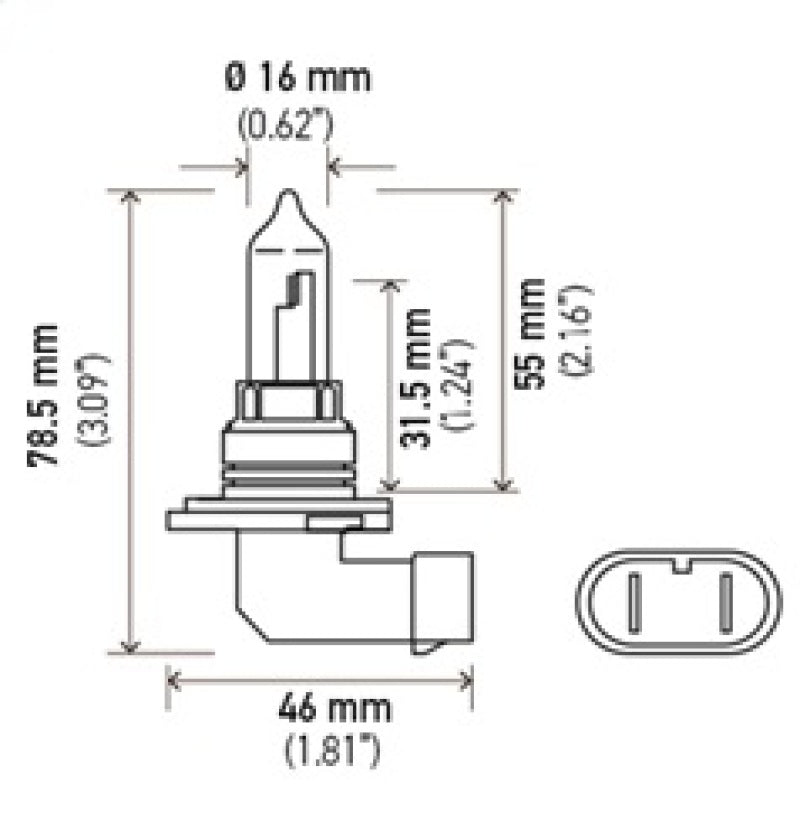 Hella HB3 9005 12V 100W Xenon White XB Bulb (Pair) LAH71070347