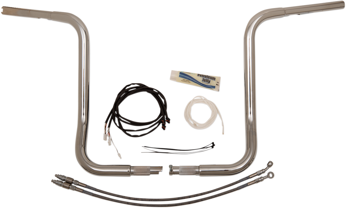 FAT BAGGERS INC. Handlebar Kit - Rounded Top - 16" - Chrome 909516