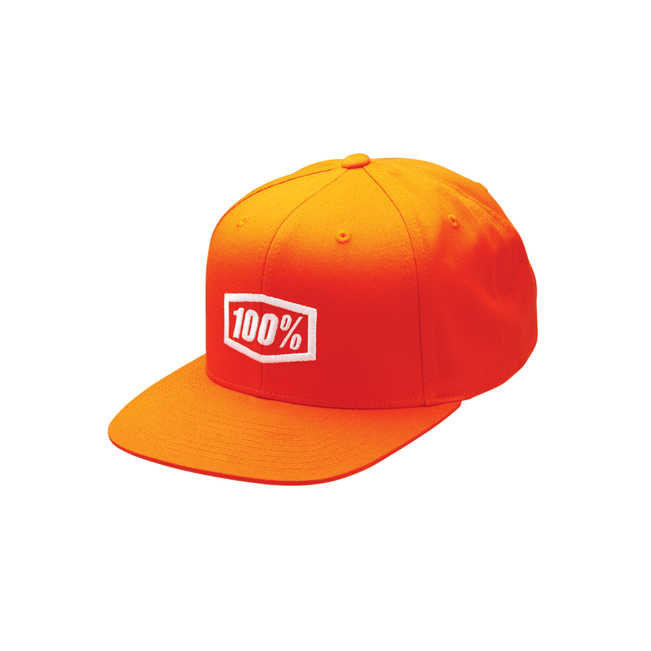 100% Icon Snapback Hat - Orange - One Size 20044-00004