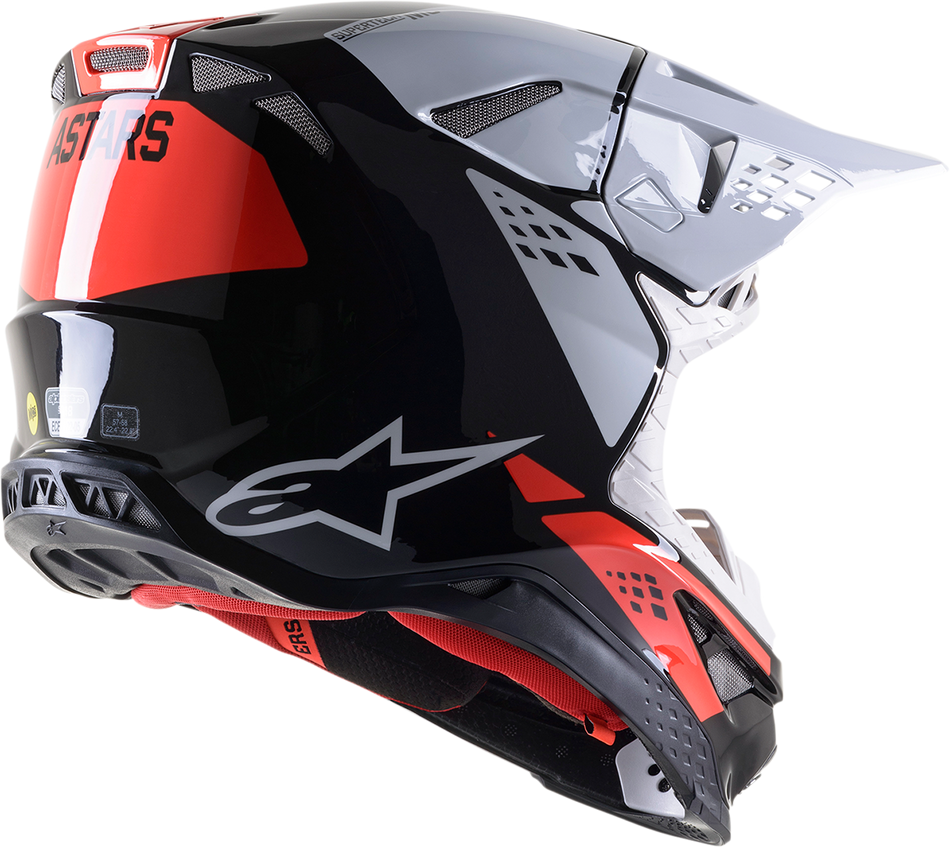 ALPINESTARS Supertech M8 Helmet - Factory - Black/White/Red - 2XL 8302922-1233-2X