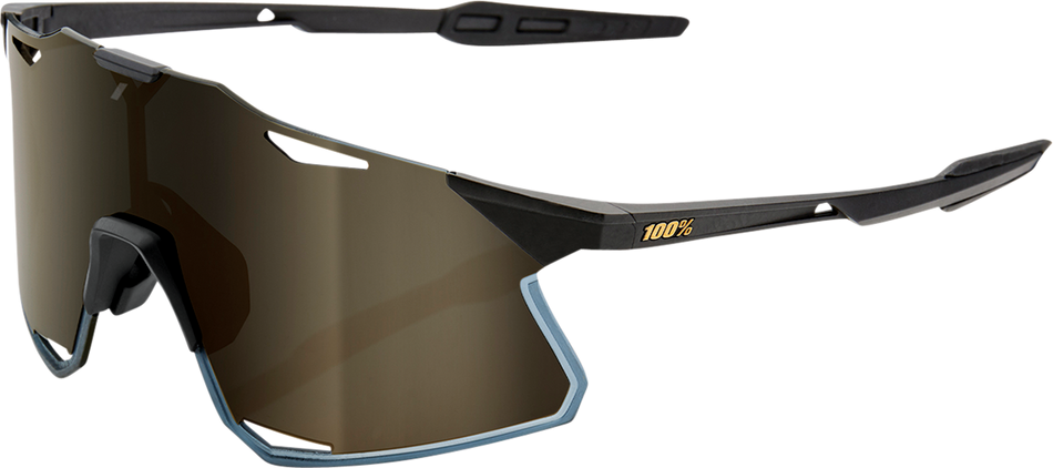 100% Hypercraft Sunglasses - Matte Black - Gold Mirror Lens 60000-00001