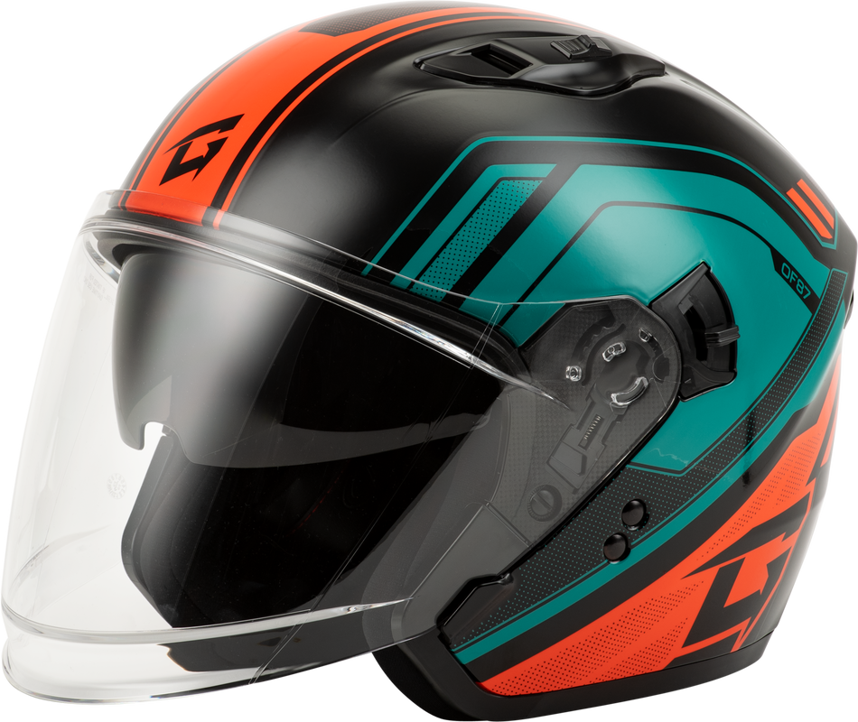 GMAX Of-87 Duke Helmet W/Led Blk/Orange Md 1187495
