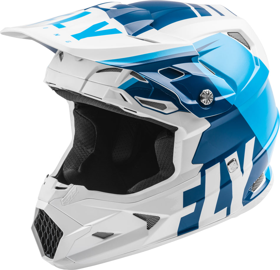 FLY RACING Toxin Transfer Helmet Blue/White 2x 73-85432X