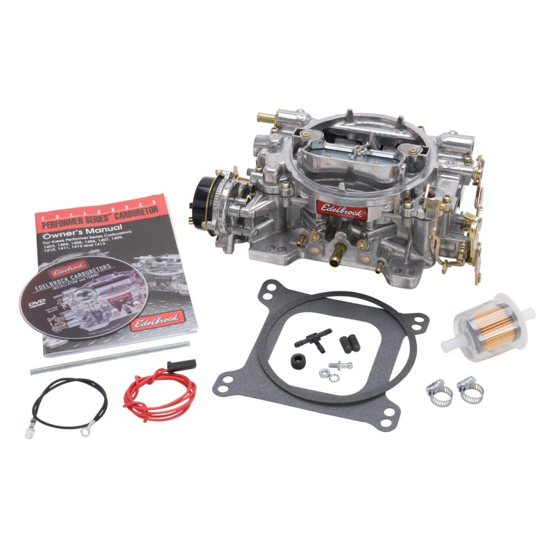 Edelbrock Carburetor Performer Series 4-Barrel 600 CFM Electric Choke Satin Finish 1406