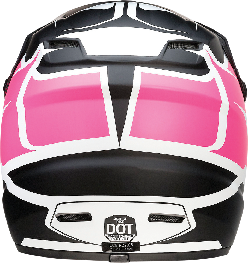 Z1R Youth Rise Helmet - Flame - Pink - Medium 0111-1452