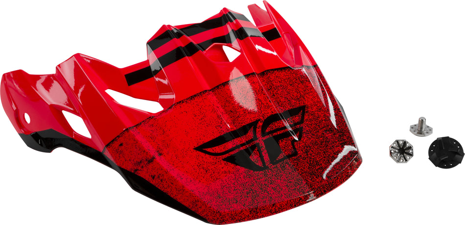 FLY RACING Toxin Embargo Helmet Visor Neon Red 73-88065