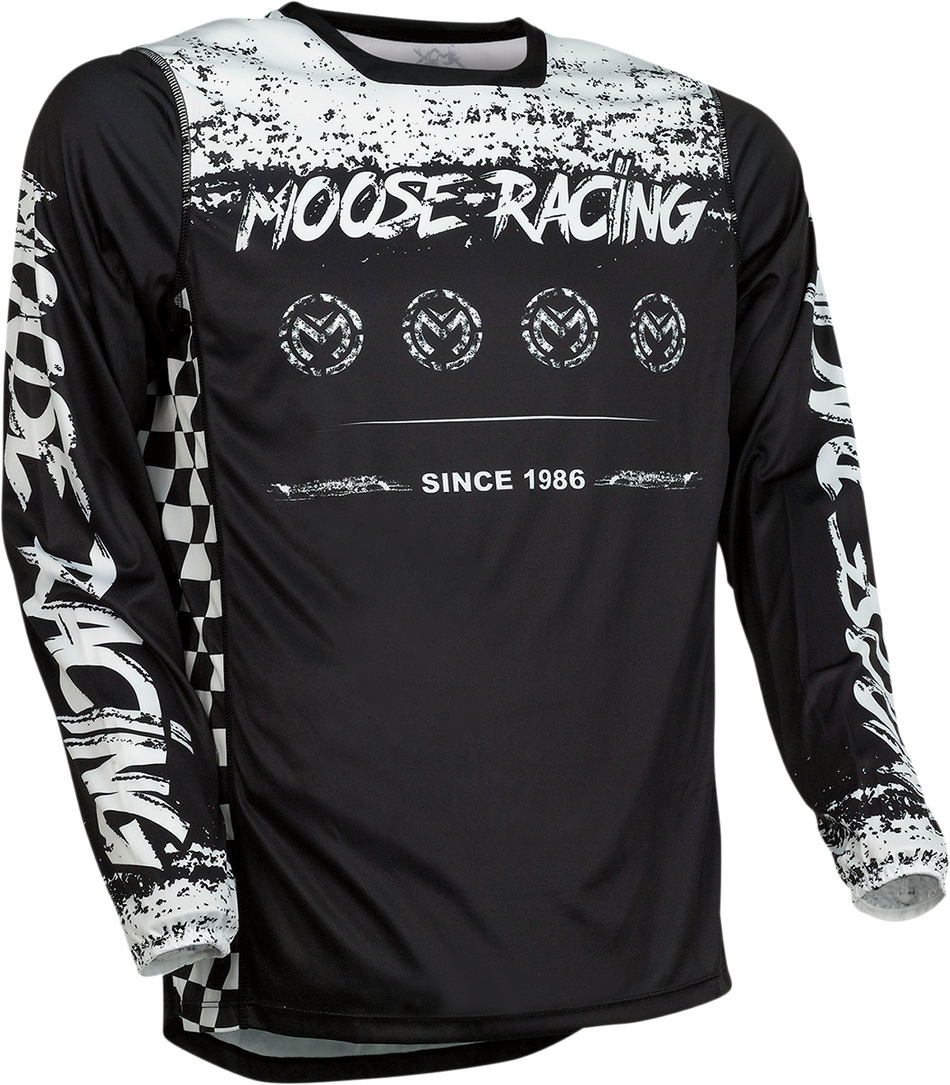 Camiseta MOOSE RACING M1 - Negro/Blanco - Mediano 2910-6889 