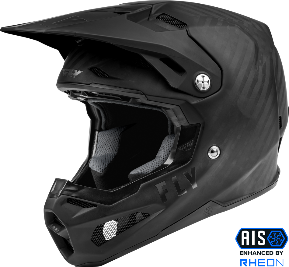 FLY RACING Youth Formula Carbon Solid Helmet Matte Black Carbon Yl 73-4429YL