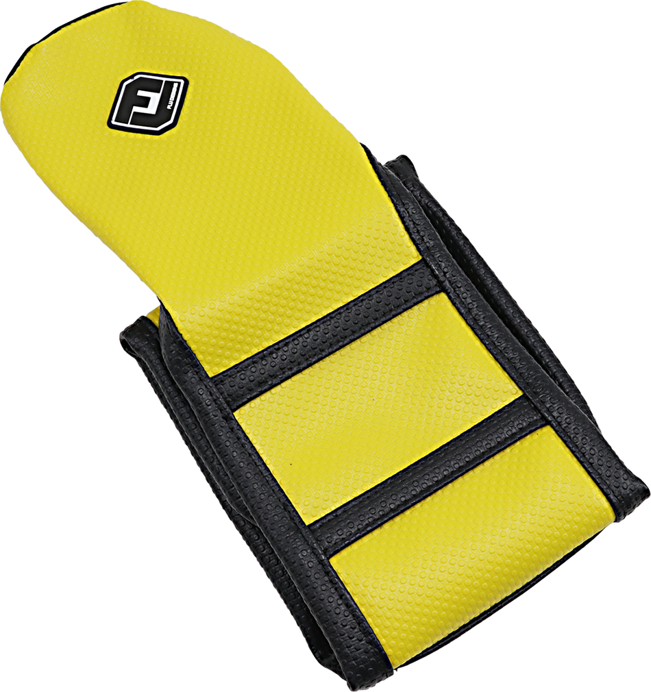 FLU DESIGNS INC. Pro Rib Seat Cover - Yellow/Black - RM '18-'22 45507