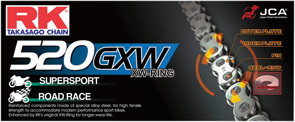 RK 520 GXW - Chain - 114 Links 520GXW-114