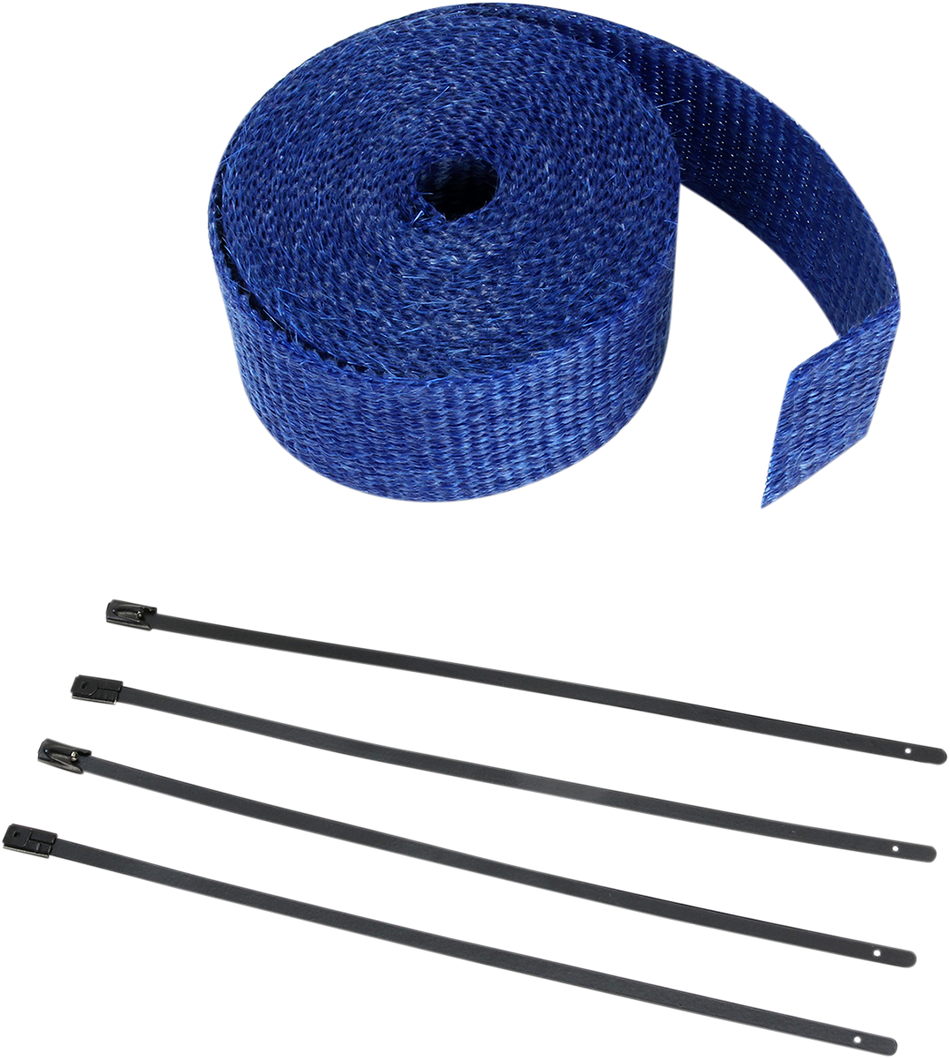 CYCLE PERFORMANCE PROD. Exhaust Wrap - Blue - 2x25 CPP/9066B