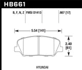 Hawk 10 Hyundai Genesis Coupe (w/o Brembo Breaks) HPS Street Front Brake Pads KHB661F.667