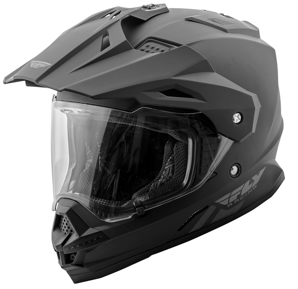 FLY RACING Trekker Solid Helmet Matte Black Md 73-7011M