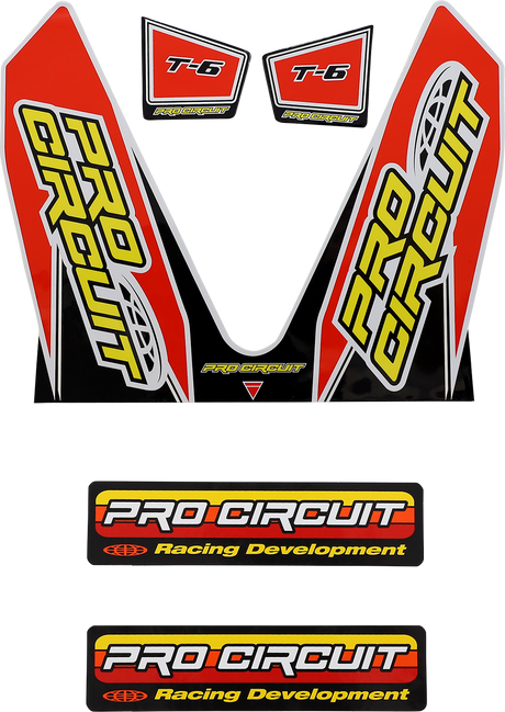 PRO CIRCUIT T-6 Mini Decal - Red DC22MINI