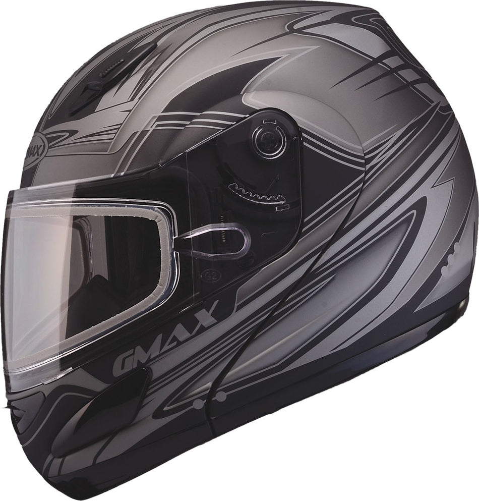 GMAX Gm-44s Modular Helmet Semcoe Matte Dark Silver/Black Xs G6443553