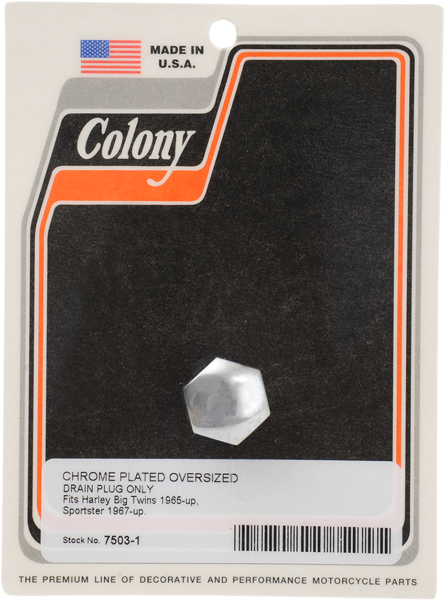 COLONY Drain Plug - Oversize - Chrome 7503-1