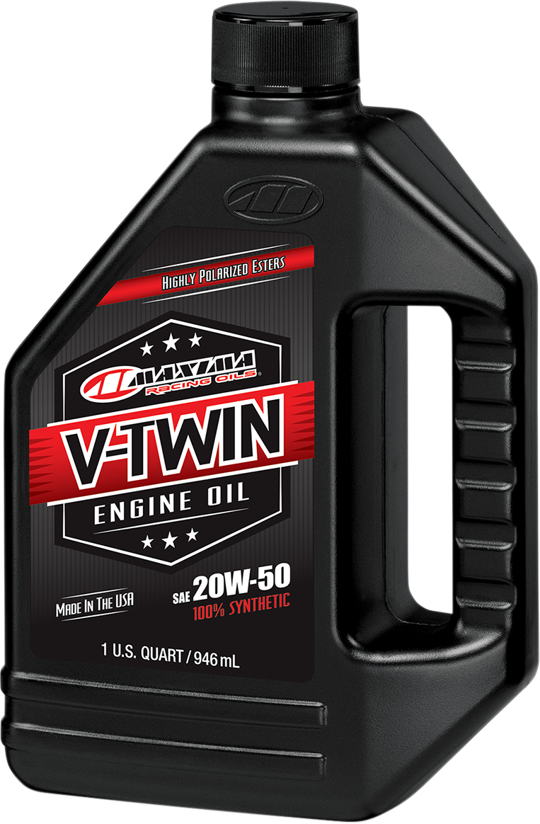 MAXIMA RACING OIL V-Twin Synthetic Oil - 20W-50 - 1 U.S. quart 30-11901