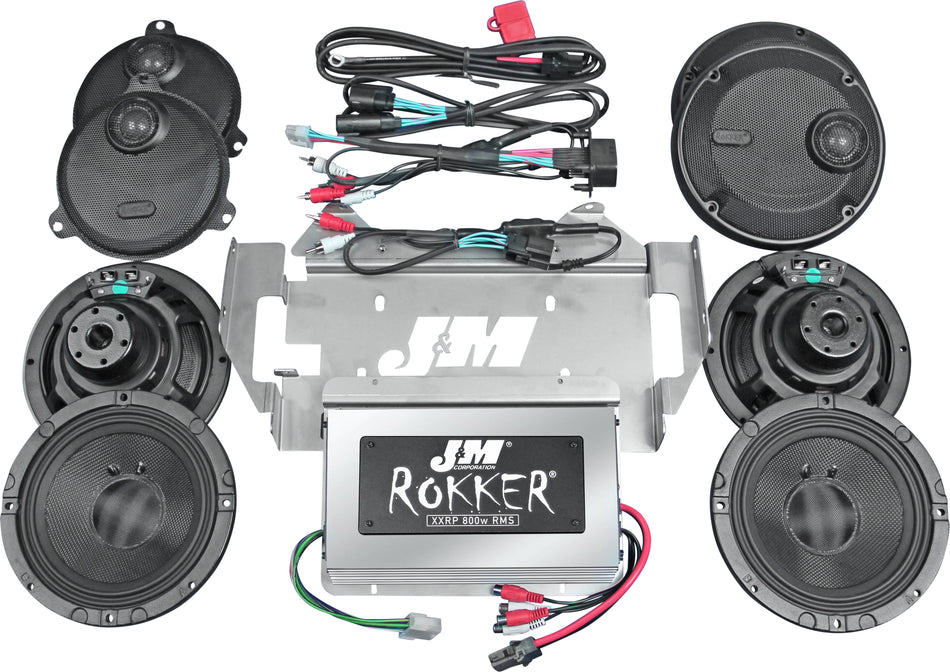 J&MRokker Xxr 800w 4-Sp/Amp Kit 14-20 FlhtcuXXRK-800SP4-14UL