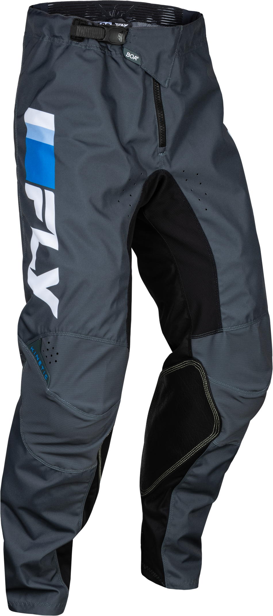 FLY RACING Youth Kinetic Prix Pants Bright Blue/Charcoal/Wht Sz 18 377-43018