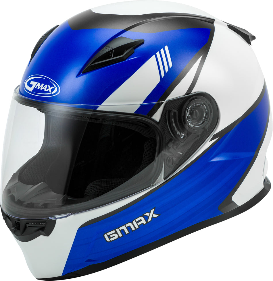 GMAX Youth Gm-49y Full-Face Deflect Helmet White/Blue Ys G1493510