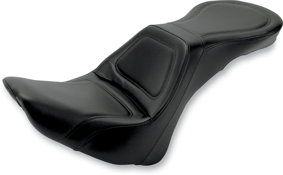 SADDLEMEN Seat - Explorer - Without Backrest - Stitched - Black - FLSTN '06-'17 806-15-0291