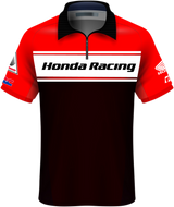 FACTORY EFFEX Honda Team Pit Shirt - Red/Black - Large 23-85304