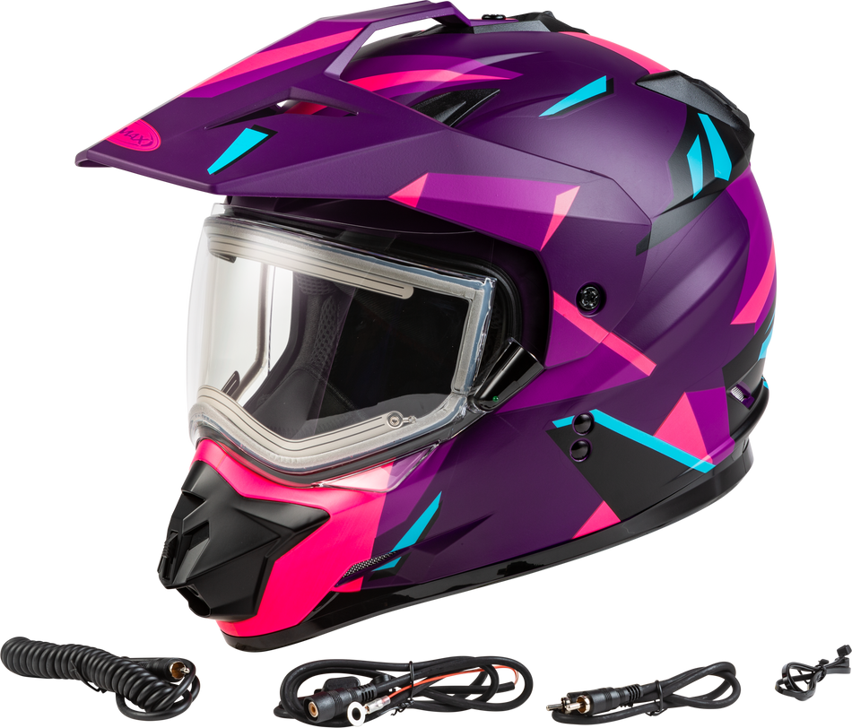 GMAX Gm-11s Ripcord Snow Helmet W/Elec Shield Matte Pur/Pnk Xl A4113917
