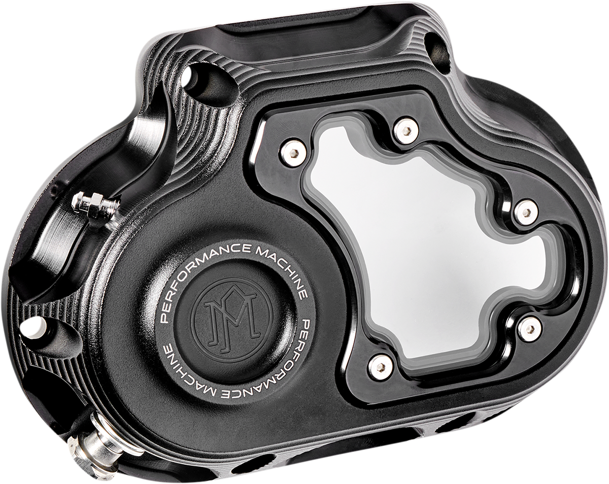 PERFORMANCE MACHINE (PM) Transmission Cover - Black Ops 0177-2080M-SMB