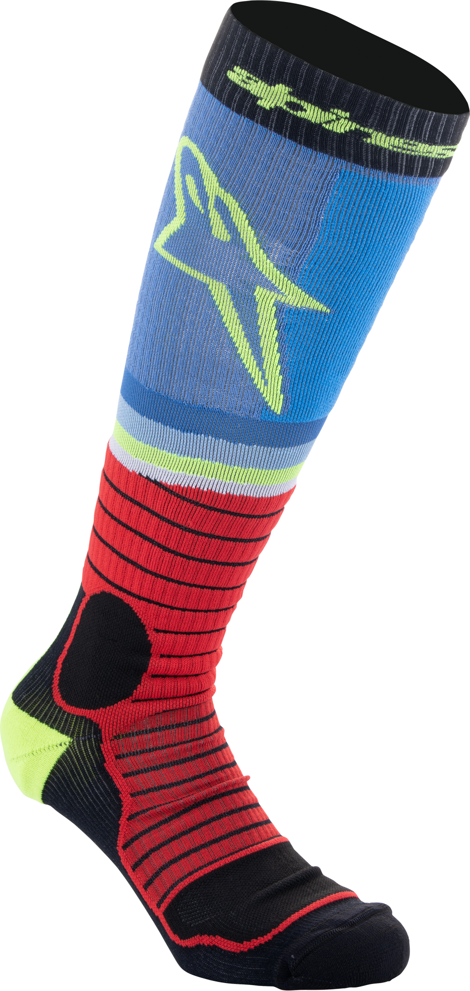 ALPINESTARS Mx Pro Socks Black/Red/Light Blue Sm 4701524-1212-S