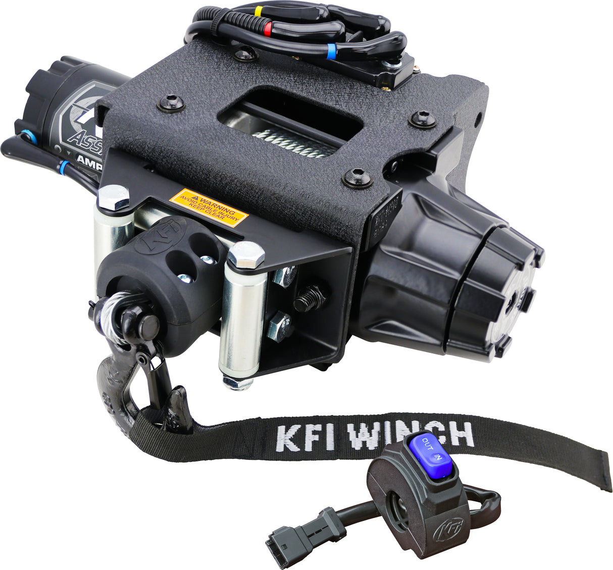 KFIAssault Winch Kit W/ Mini Rocker Switch PolAMP-25-R2