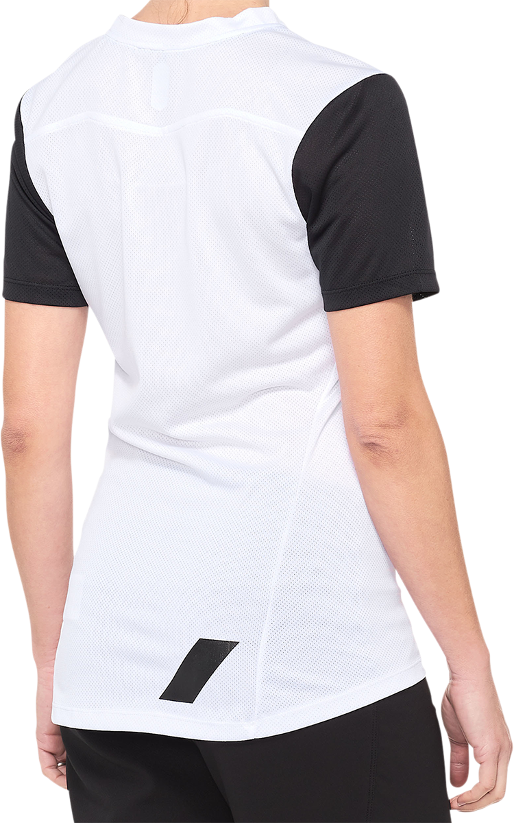 100% Women's Ridecamp Jersey - Short-Sleeve - White/Black - XL 40035-00011