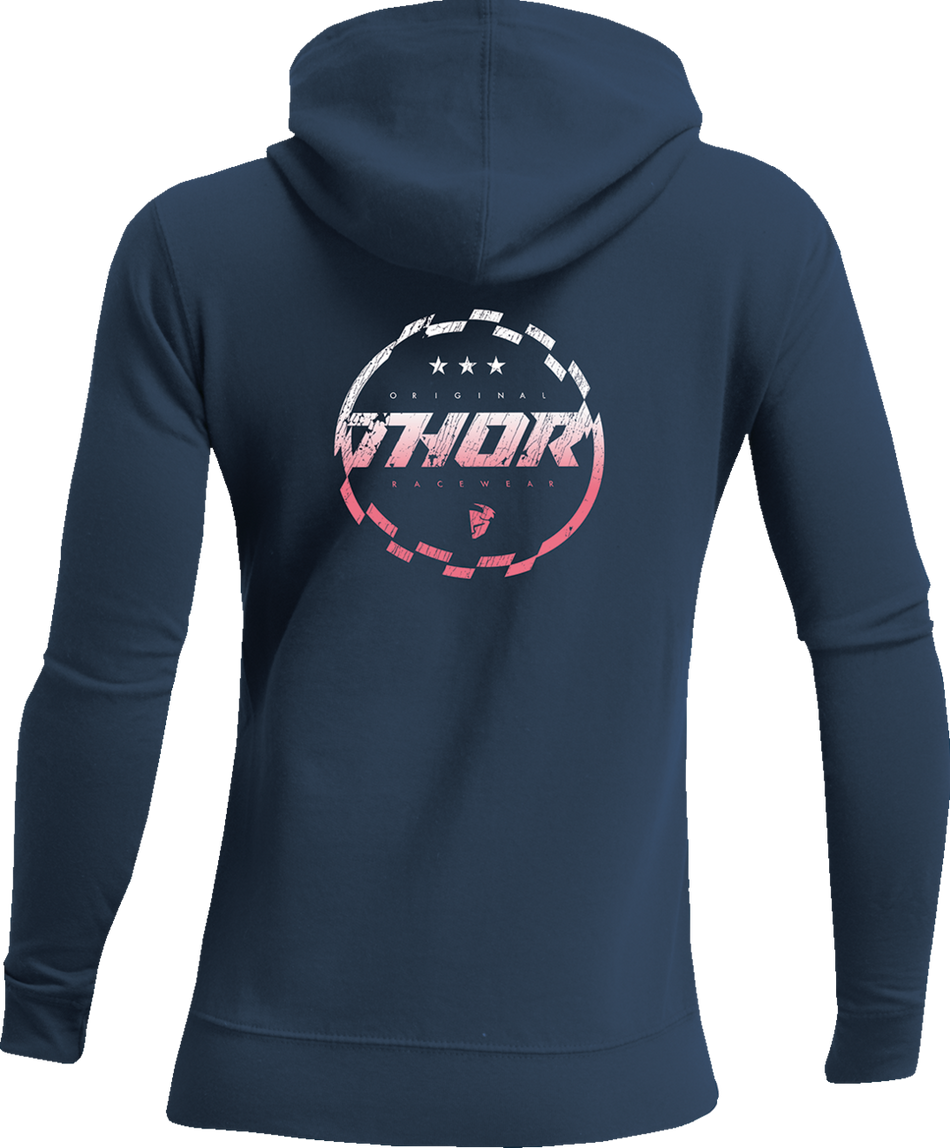THOR Women's Halo Zip-Up Hooded Sweatshirt - Navy - Medium 3051-1188