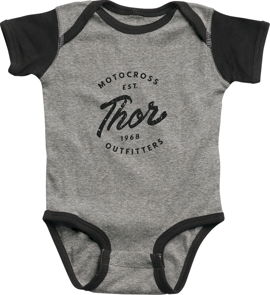THOR Infant Classic Supermini Body Suit - Heather Gray/Black - 6-12 months 3032-3543