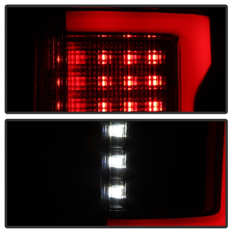 Spyder 15-17 Ford F-150 LED Tail Lights (w/Blind Spot) - Black Smoke (ALT-YD-FF15015BS-LBLED-BSM) 5085337