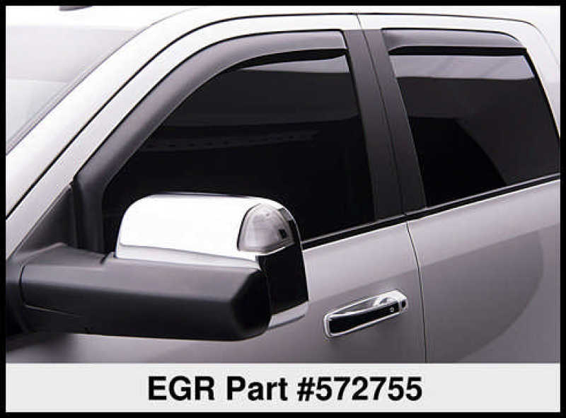 EGR 09-13 Dodge Ram 1500/2500/3500 Crew Cab In-Channel Window Visors - Set of 4 - Matte (572755) 572755