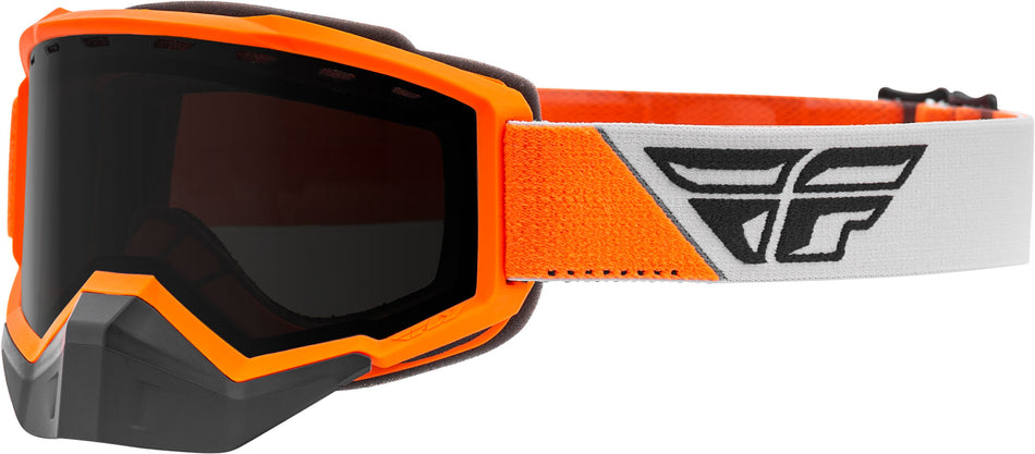 FLY RACING Focus Snow Goggle Orange/Grey W/ Dark Smoke Lens FLB-047