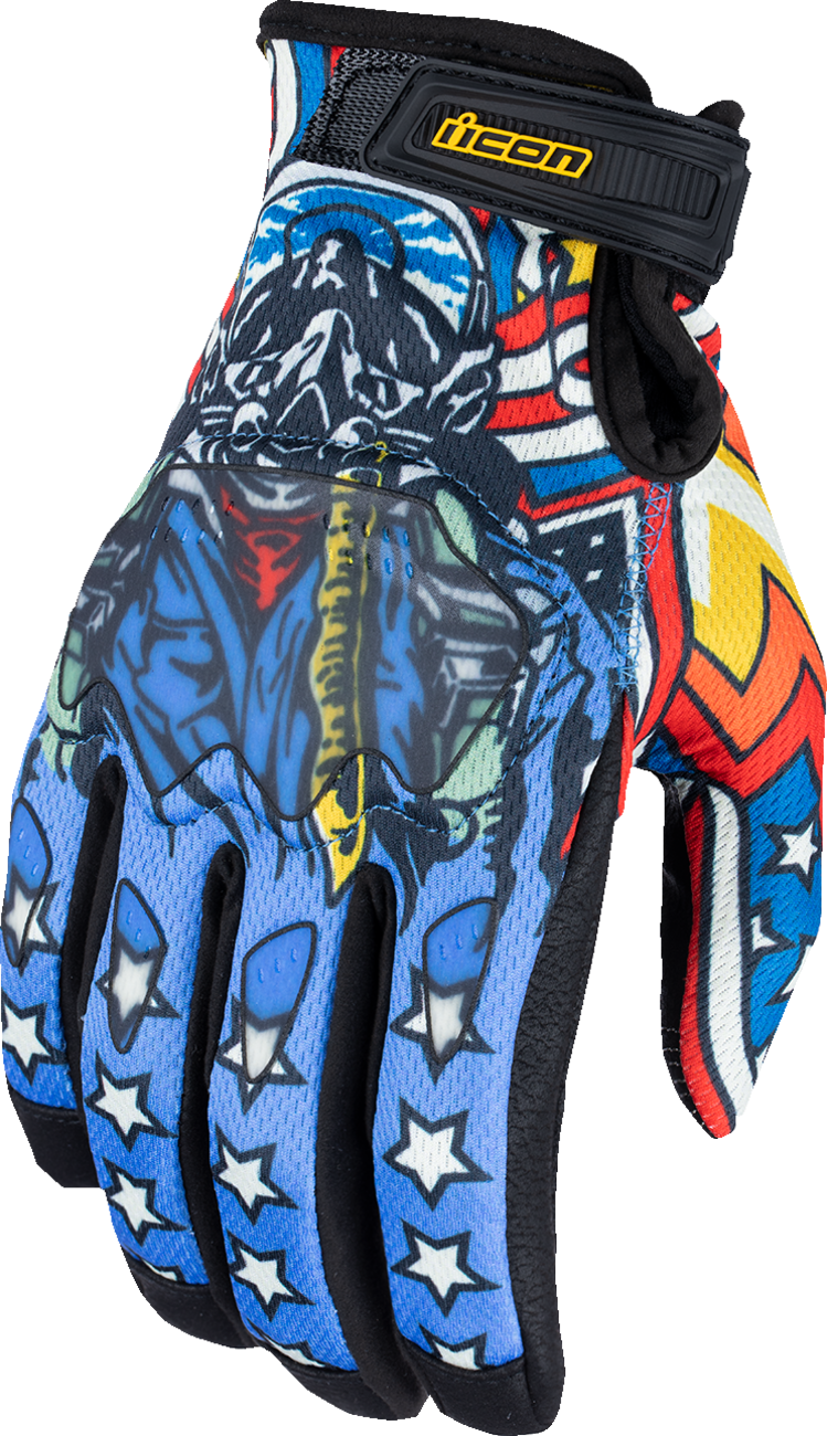 ICON Hooligan™ Flyboy CE Gloves - Blue - 2XL 3301-4713