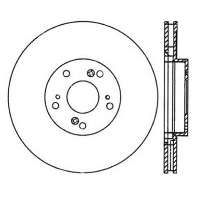 StopTech Power Slot Slotted 06-08 Honda Civic Si Front Left Rotor 126.40057SL