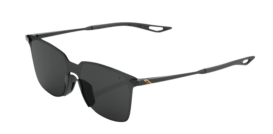 100% Legere Sunglasses - Square - Polished Black - Smoke 60020-00000