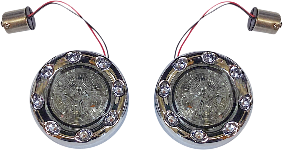 CUSTOM DYNAMICS Bullet Turn Signal 1156 - Chrome - Smoke Lens PB-BR-RR 56-CS