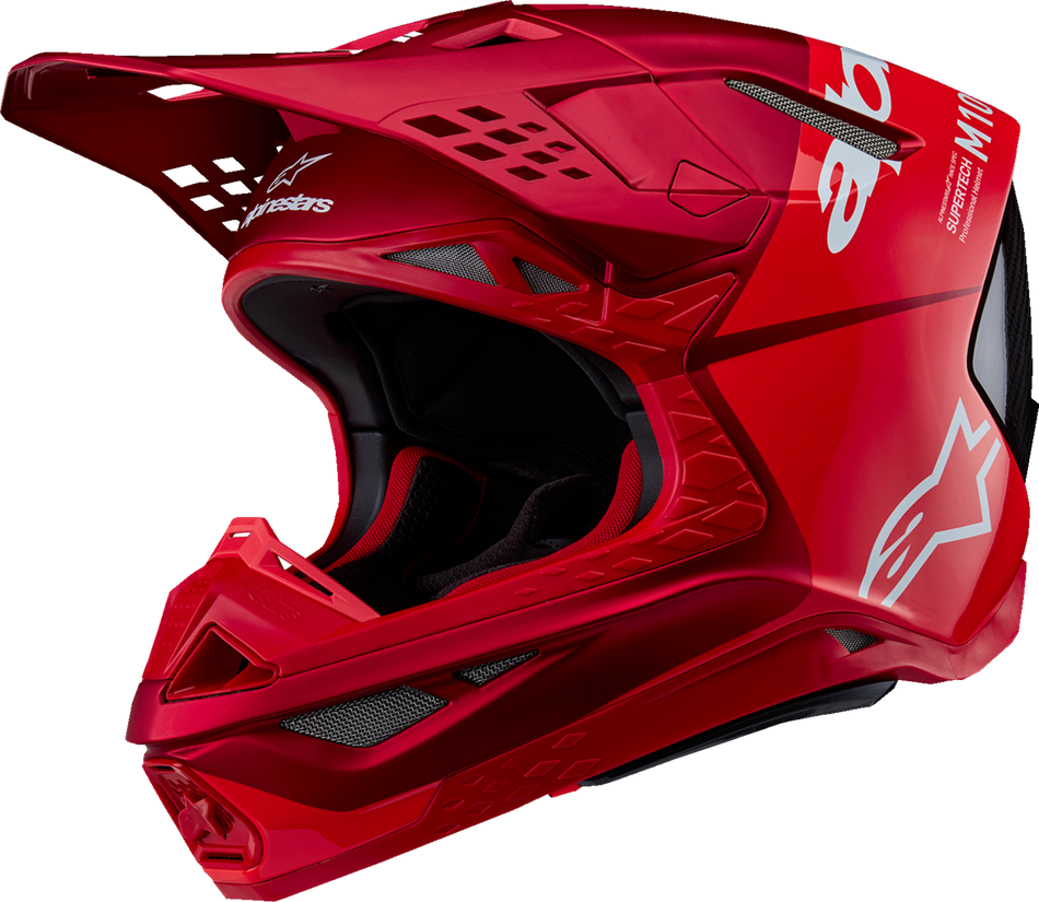 ALPINESTARS Supertech M10 Helmet - Flood - MIPS® - Red Fluo/Red - Large 8301023-3003-L