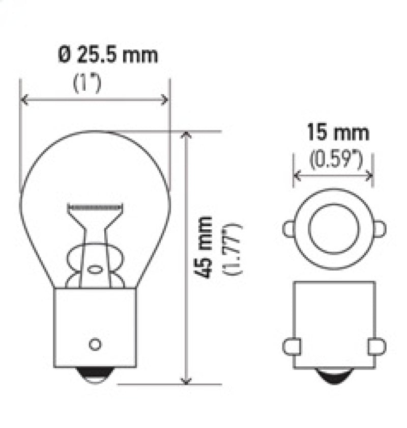 Hella Bulb 7506 12V 21W BA15s S8 LA7506