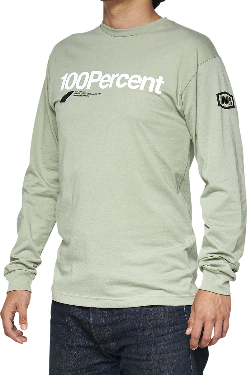 100% Bilto Long-Sleeve T-Shirt - Slate Green - Small 33009-486-10
